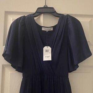 Angel Maternity Chic Navy Maxi Dress